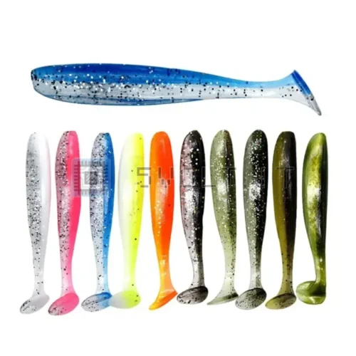 10pz Esca Morbida Finta con Coda a T Casuali Silicone