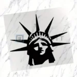 Adesivo Sticker Riflettente Testa Statua Libertà 21x17cm