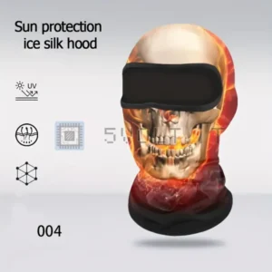 Sottocasco Balaclava Modello Teschio Infuocato Protezione UV