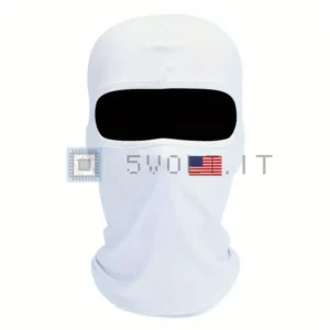 Sottocasco Balaclava Bianco con Bandiera USA Protezione UV