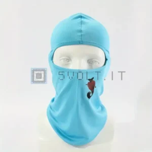 Sottocasco Balaclava Azzurro con J e Cuore Protezione UV