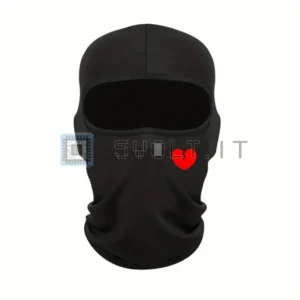 Sottocasco Balaclava Nero con Cuore Spezzato Protezione UV