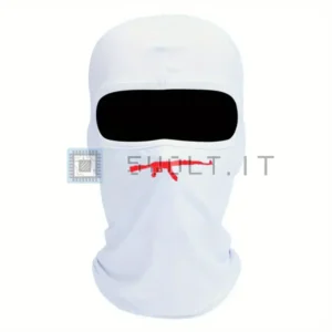 Sottocasco Balaclava Bianco AK47 Rosso Protezione UV