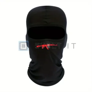 Sottocasco Balaclava Nero AK47 Rosso Protezione UV