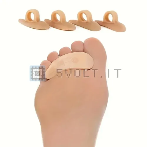 2pz Silicone Flessibile per Dita Piedi Comfort Allineatore