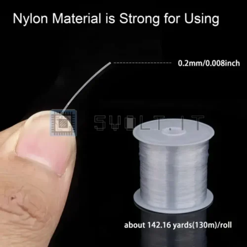 Rotolo Filo di Nylon Trasparente Pesca 0.45mmx30m