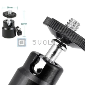 Mini Gimbal per Treppiede a Sfera ¼ per Rotazione Fotocamera