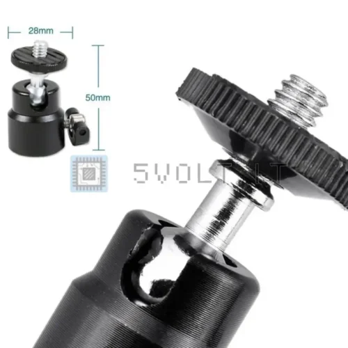 Mini Gimbal per Treppiede a Sfera ¼ per Rotazione Fotocamera