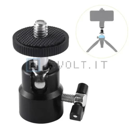 Adattatore PULUZ PU412 a Sfera in Metallo con Blocco