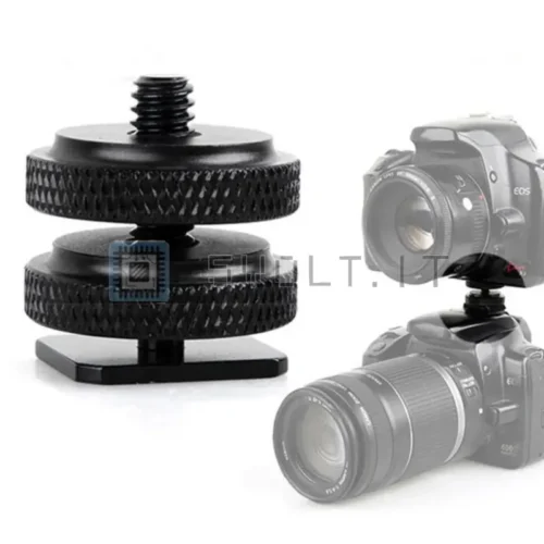 Adattatore ¼ a Doppio Dado Staffa Treppiede Fotocamere