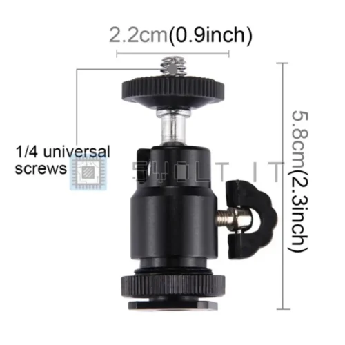 Mini Testa a Sfera Slitta Treppiede ¼ con Blocco PU211