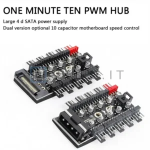 PC 1 a 10 4pin Ventole Raffreddamento PWM HUB SATA