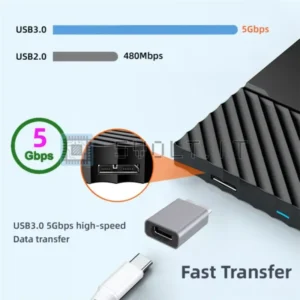 Adattatore da Type C Femmina a Micro USB 3.0 Dati 10Gbps