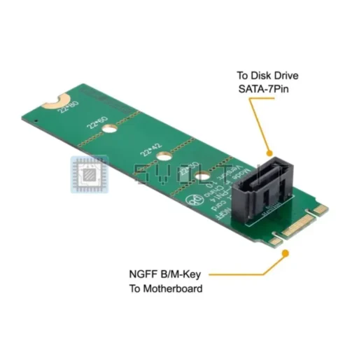 Adattatore SA-007 Scheda Madre NGFF M.2 a SATA Verticale