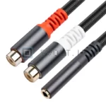 Cavo Audio da Femmina 3.5mm a 2 RCA Femmina Stereo