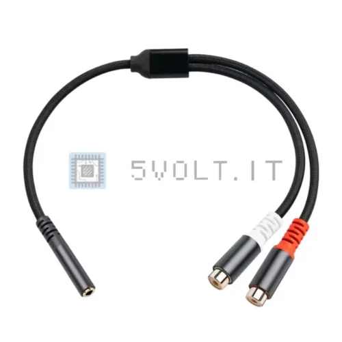 Cavo Audio da Femmina 3.5mm a 2 RCA Femmina Stereo