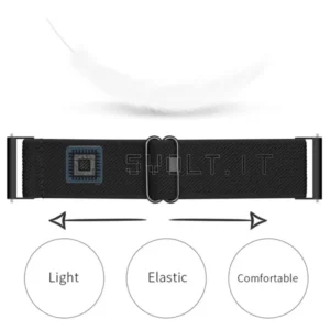 Cinturino Nylon Nero 20mm per Galaxy Watch 4 3