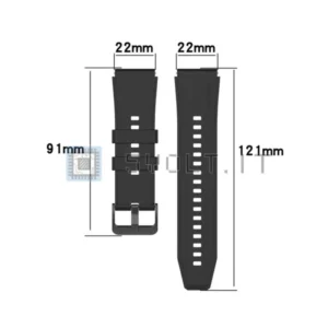 Cinturino Silicone Nero 22mm per Huawei Watch GT 2 Pro