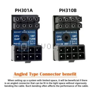 PH310A Set 2pz ATX 8P EPS Maschio a Femmina per CPU
