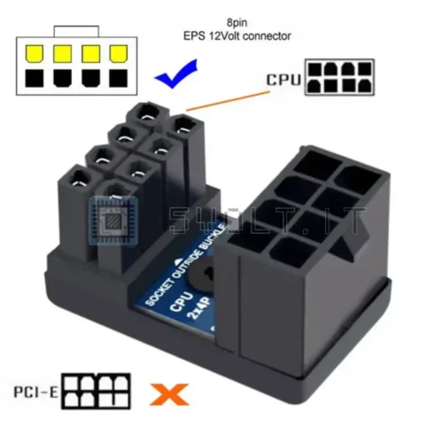 PH310A Set 2pz ATX 8P EPS Maschio a Femmina per CPU