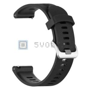 Cinturino Silicone per Garmin Forerunner 245 20mm Nero