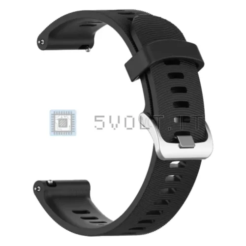 Cinturino Silicone per Garmin Forerunner 245 20mm Nero