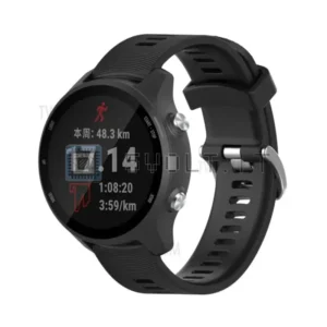Cinturino Silicone per Garmin Forerunner 245 20mm Nero