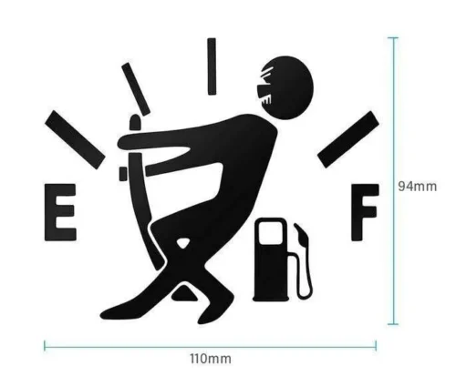 Adesivo Auto Sticker Serbatoio Gasolio Lancetta Omino