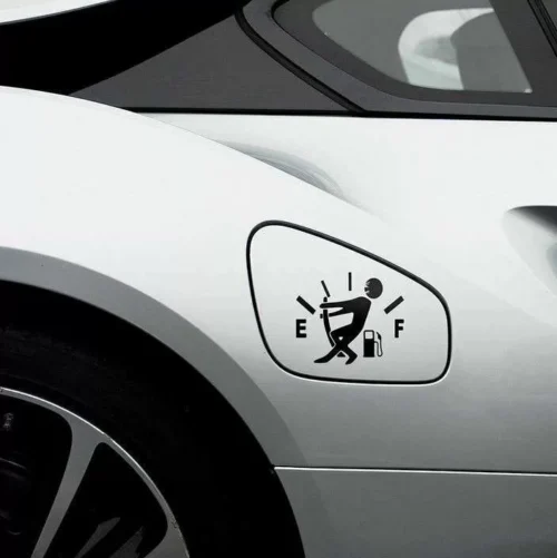 Adesivo Auto Sticker Serbatoio Gasolio Lancetta Omino
