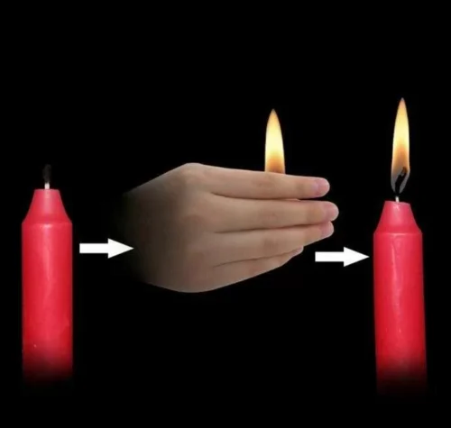 Trucco Magia Pollice Fuoco Illusione Candela Prop Close Up