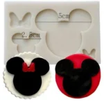 Stampo In Silicone Minnie Topolina Mouse Con Fiocco Cake