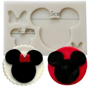 Stampo In Silicone Minnie Topolina Mouse Con Fiocco Cake