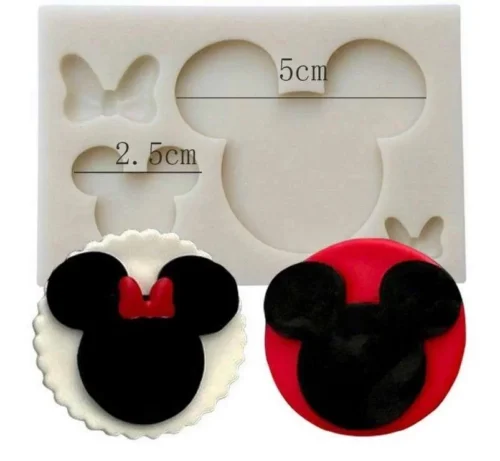 Stampo In Silicone Minnie Topolina Mouse Con Fiocco Cake
