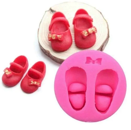 Stampo Silicone Torta Piedi Ballerine Scarpe Con Fiocco Cake