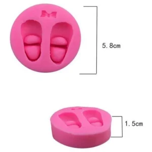 Stampo Silicone Torta Piedi Ballerine Scarpe Con Fiocco Cake