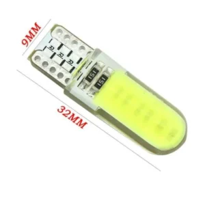 Lotto 10 Pezzi Led In Gel Lampadine 12V T10 W5W Bianco 6500K