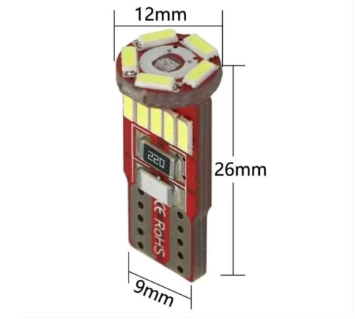 Lotto 10 Pezzi Lampade Led W5W T10 4014 15-Smd