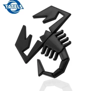 3D Sticker Auto Scorpione Full Black Punto Stilo 500 6x6cm