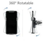 Supporto Gravità Auto Argentato Sportivo Elegante Bocchette