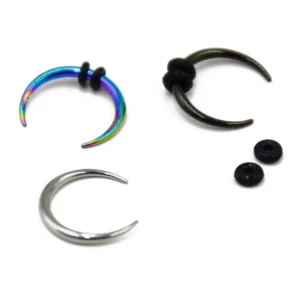 Piercing Acciaio Chirurgico Naso Orecchio Semicerchio 1x8mm