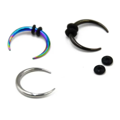 Piercing Acciaio Chirurgico Naso Orecchio Semicerchio 1x8mm