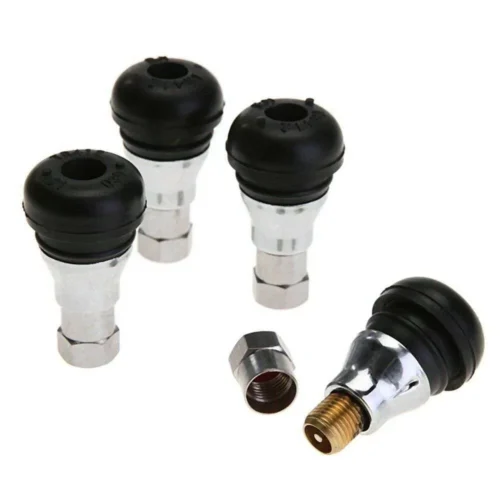 4 Pezzi Valvole Cromate Per Pneumatici Auto E Moto Tubeless