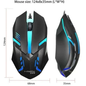 Mouse Led Gaming 7 Colori Rgb Intercambiabili Filo 1000DPI