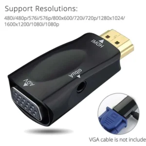 Mini Adattatore Convertitore Hd Da Hdmi Maschio A Vga Audio