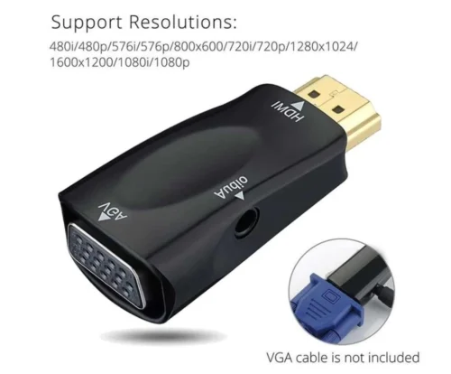 Mini Adattatore Convertitore Hd Da Hdmi Maschio A Vga Audio