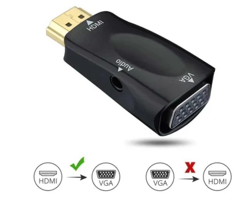 Mini Adattatore Convertitore Hd Da Hdmi Maschio A Vga Audio