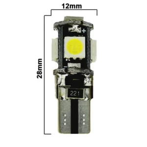 10 Lampadine Posizione Canbus 5050 T10 W5W No Errore 5 Led