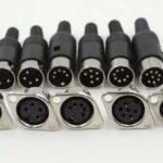 2 Pezzi Lotto Din 6 Pin Maschio + Femmina Pannello Telaio
