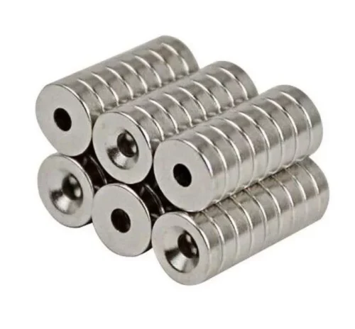 10 Pezzi Lotto Magnete Neodimio 10X3Mm Con Foro 3Mm N35