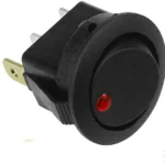2 Pezzi Interruttore Con Led Rosso 16A 12V Switch Rotondo